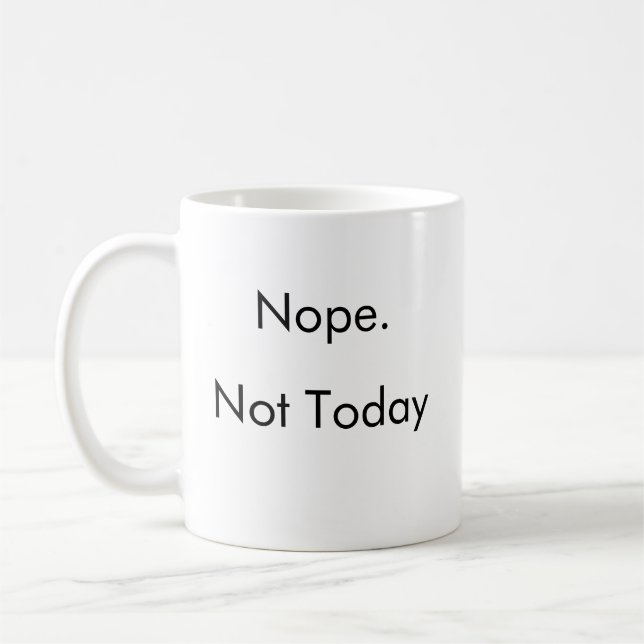 Drôle Lazy Genius Nope Energy Coffee Mug (Gauche)