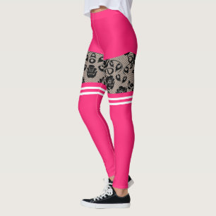 Drôle Leggings Faux Lace Chaussettes de pêche et S