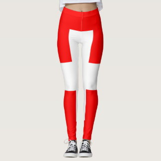 Drôle Leggings flag Suisse | Super Noël