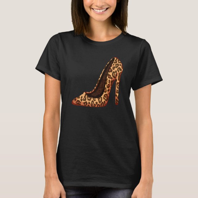 Drôle Leopard Poster de animal talons hauts femmes (Devant)