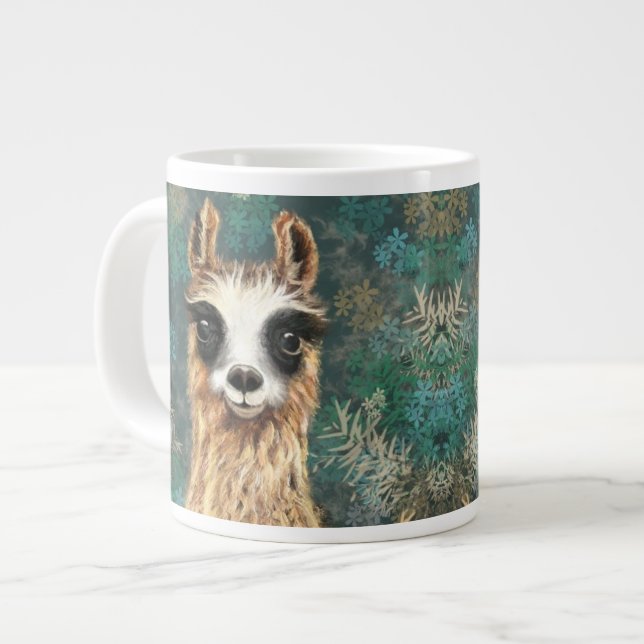 Drôle Llama café Mug (Devant gauche)