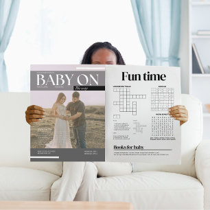 Drôle magazine baby shower invitation