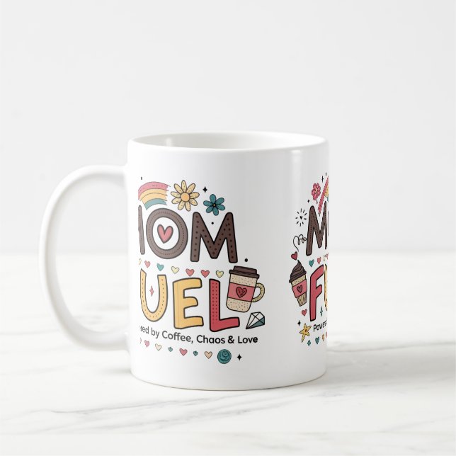 Drôle Maman Mug - "Maman Carburant" Café Cup (Gauche)