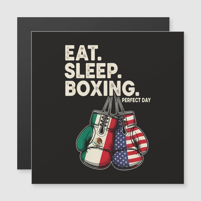 Drôle Manger Dormir Répéter Boxe (Devant / Derrière)