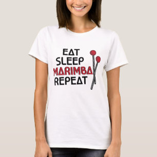 Drôle mangez le Marimba de T-shirt de répétitio
