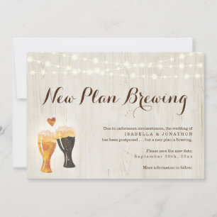 Drôle Mariage de la bière Faire-part de report