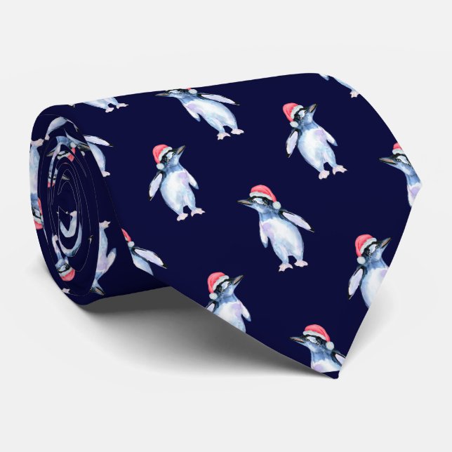 Drôle Marine Blue Penguin Cravate pour Amoureux de (Roulé)