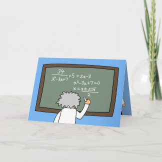 Drôle Math Anniversaire Carte Math Thème Caricatur