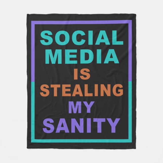 Drôle "médias sociaux" couvertures en toison (Devant)