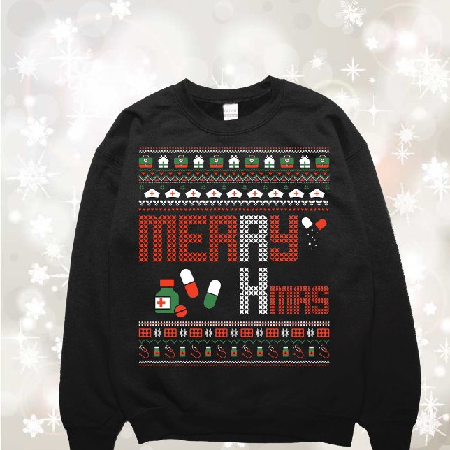 Drôle Médicale RX Ugly Sweater Sweatshirt (Créateur téléchargé)