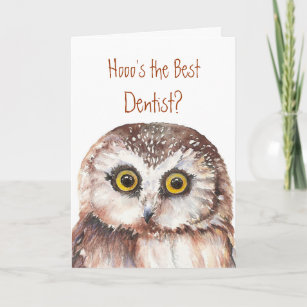 Drôle Meilleur Dentiste ? Humour Merci Wise Owl