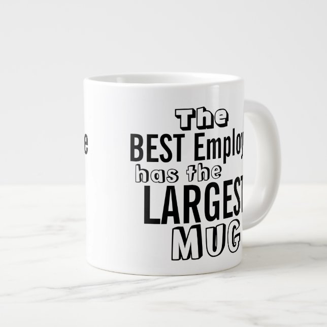 Drôle Meilleur Devis Employé Big Mug - Humour de b (Devant droit)