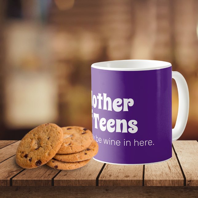 Drôle Mère des Ados Bright Purple Coffee Mug (Créateur téléchargé)
