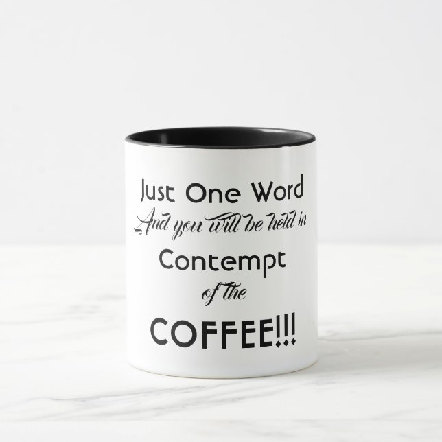 Drôle Message Café Mug (Centre)