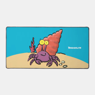 Drôle mignon caricature pourpre crabe ermite