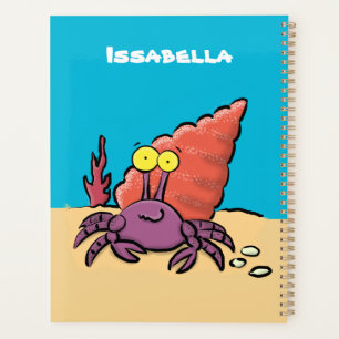 Drôle mignon caricature pourpre crabe ermite
