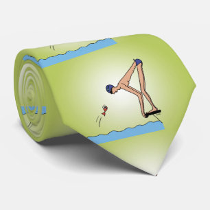 Drôle mignon champion de natation cravate de la pi