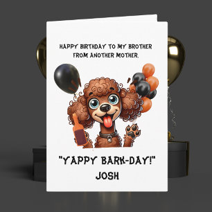 Drôle mignon Chien simple carte de voeux d'anniver