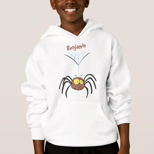 Drôle mignon dessin animé d'araignée moelleuse (Devant)