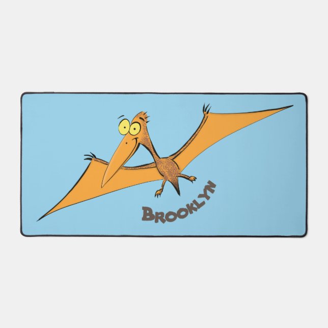 Drôle mignon dessin animé de pterodactyle volant o (Recto)