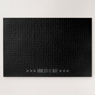 Drôle Minnesota À La Nuit Difficile Puzzle Noir