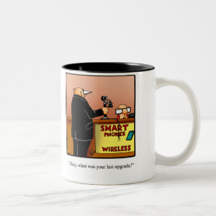 Drôle "Mise à niveau téléphonique" Humour Mug cade
