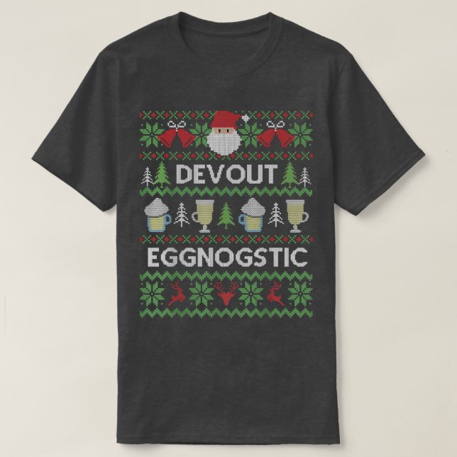 Drôle moche de Noël Sweat Devout Eggnostic  (Design devant)