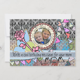 Drôle modèle d'anniversaire carte photo - maman