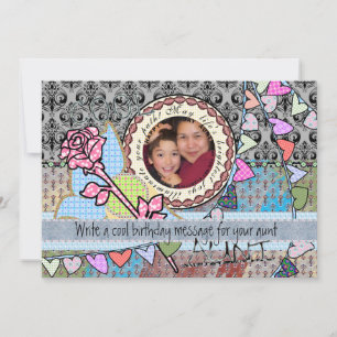 Drôle modèle d'anniversaire carte photo - Tante