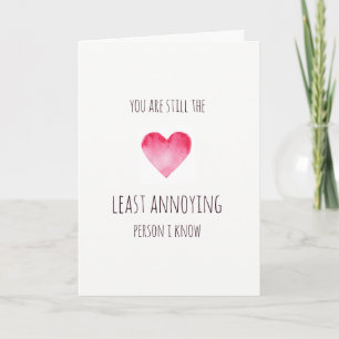 Drôle moins agaçant personne Valentines carte