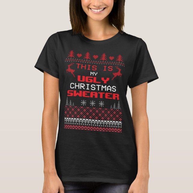 Drôle Mon vilain Citation Sweater de Noël T-Shirt (Devant)
