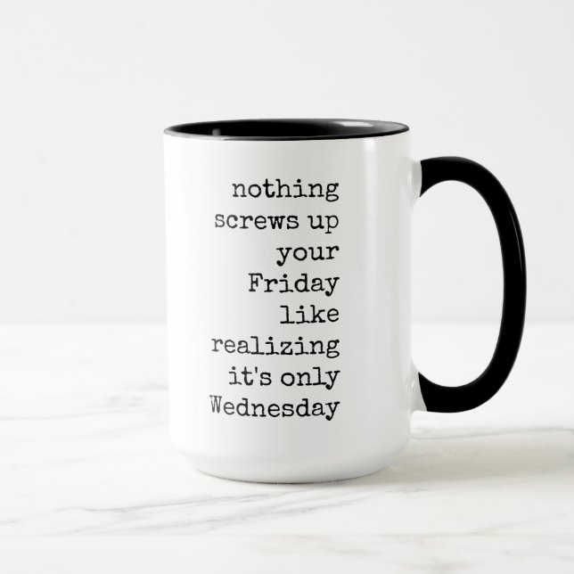 Drôle, Mot, Citation, Mug De Café, Dit (Droite)