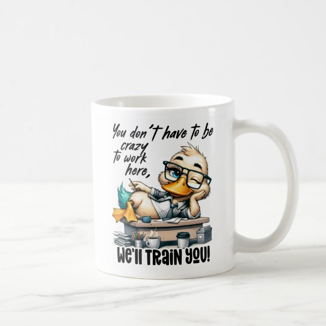 Drôle Motivationnel Canard Mug | Humour de bureau (Droite)