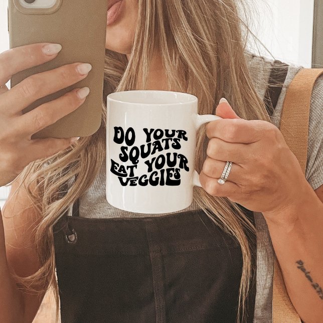 Drôle Motivationnel Squats Mug Fitness Cadeaux (Créateur téléchargé)