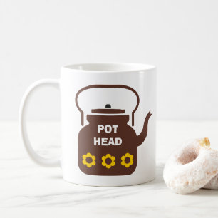 DRÔLE ! 🫖 Mug Tête de Pot – Amateur de Café & Th