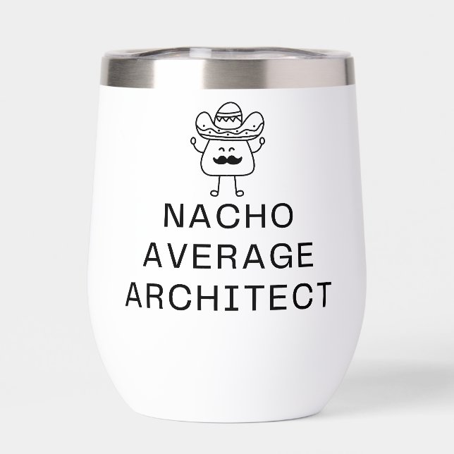 Drôle Nacho Architecte Moyen Pun Moustache Mignonn (Arrière)