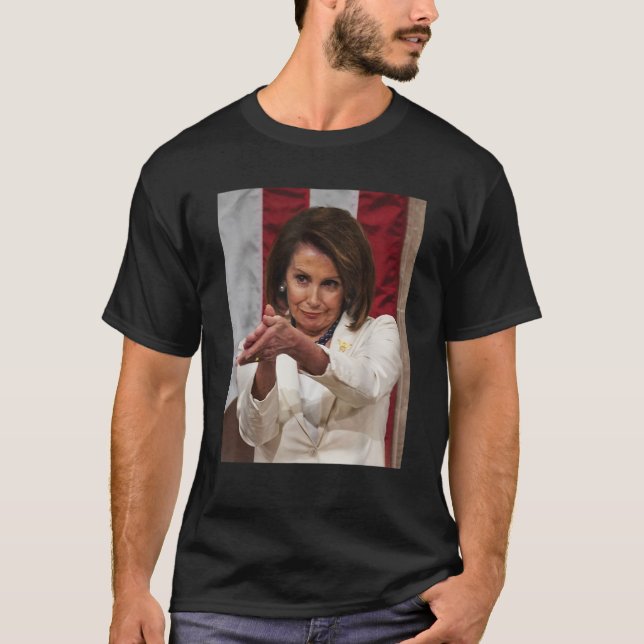Drôle Nancy Pelosi Clap Back T-shirt Anti Trump Me (Devant)