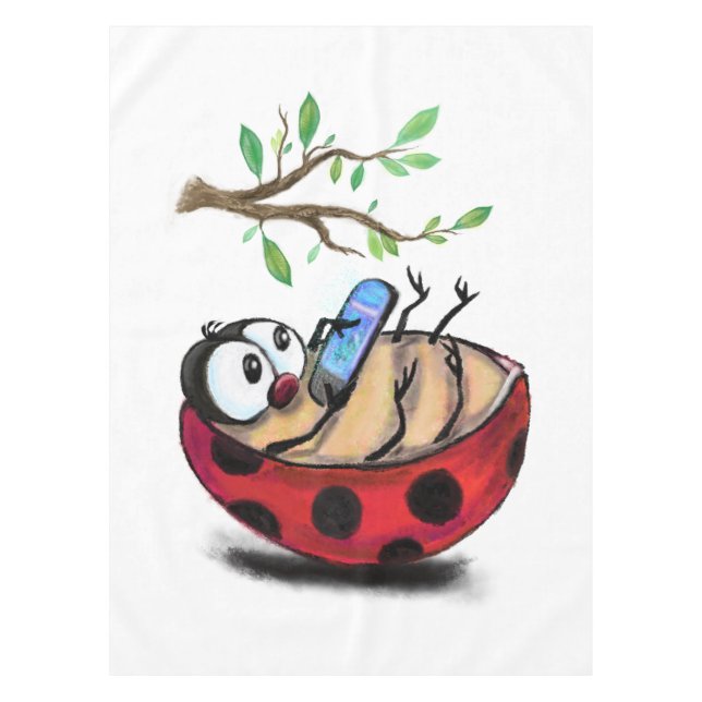 Drôle nappe Ladybug avec téléphone (Devant)