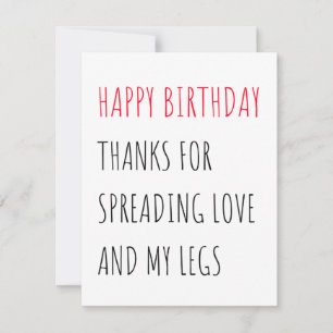 Drôle Naughty Bonne Carte d'Anniversaire pour lui