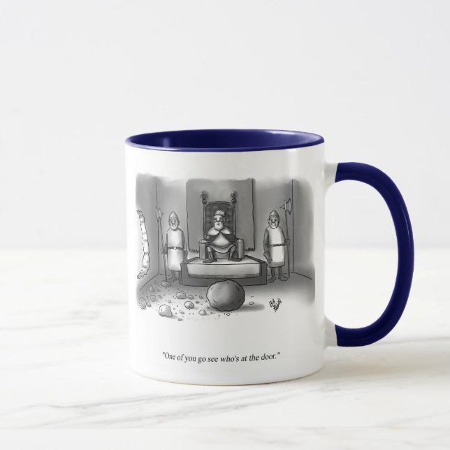 Drôle New Yorker Style Dessin Mug (Droite)