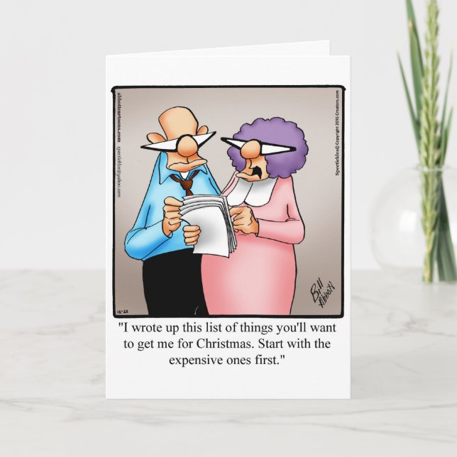 Drôle Noël Humour Carte de voeux pour lui (Devant)