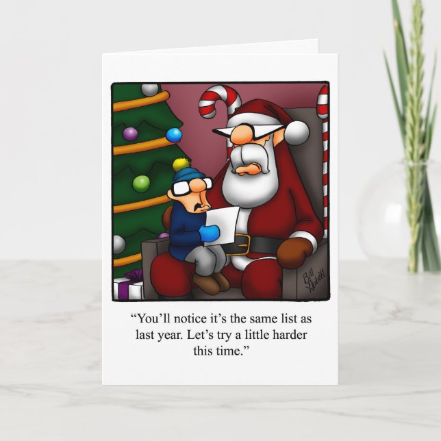 Drôle Noël Humour carte de voeux "Spectickles" (Devant)