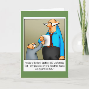 Drôle Noël Humour carte de voeux "Spectickles"