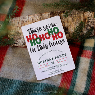 Drôle Noël Invitation de fête Ho's Open House