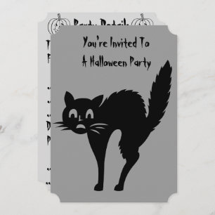drôle noir fêté invitation de la fête halloween