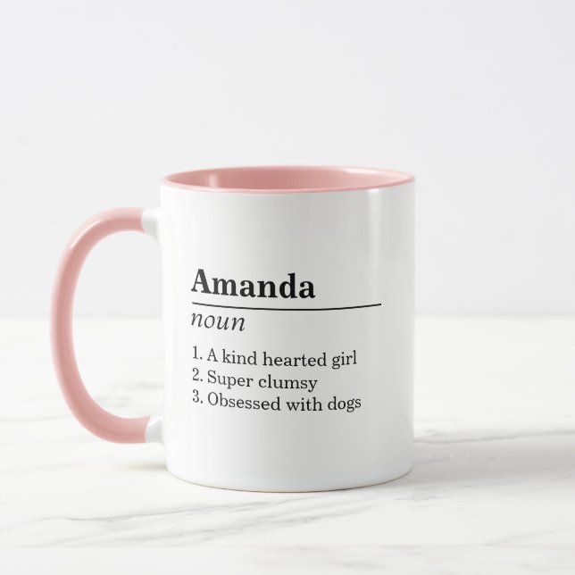 Drôle Nom Personnalisé Définition Mug Cadeaux Idée (Gauche)