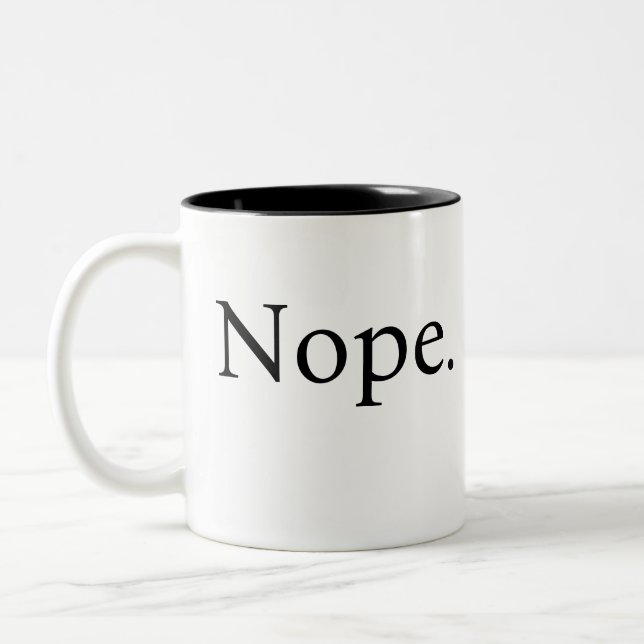 Drôle Nope Café Mug (Gauche)