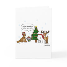 Drôle nous avons pensé la carte de Noël froide de 