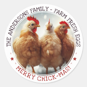 Drôle Oeuf de Noël Carton Étiquette mignons Fun Ch