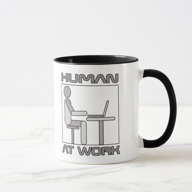 Drôle Office Humains Au Travail Mug (Droite)